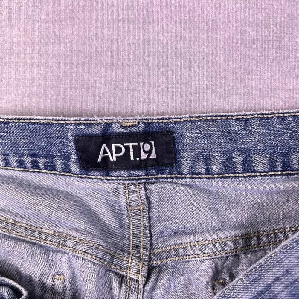 Apt. 9 Standard Fit Mid Rise Straight Leg Jeans Mens 34x34 Blue Denim
